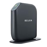 Belkin Share N300 Wireless N+ Router 4 LAN/1 USB Ports 2.4ghz Black Dual-Plane Antennas