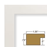 IMAGE OF 8x32 Solid white custom size complete picture frame