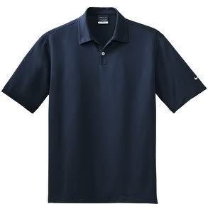 Short Sleeve Dri-FIT Pebble Texture Polo Sport Shirt - Midnight Navy 373749 L