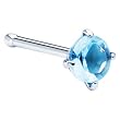 Aqua Cubic Zirconia Nose Bone