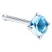 Aqua Cubic Zirconia Nose Bone