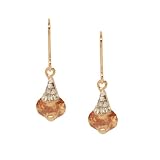 Rose Gold Earrings with CZ pendant