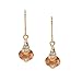 Rose Gold Earrings with CZ pendant title=