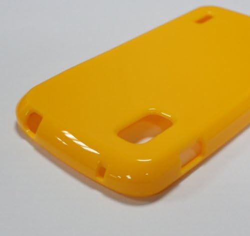 Worldshopping Candy Color Glossy Skin Soft TPU Case Cover for LG Google Nexus 4 + Free Accessories (Yellow)