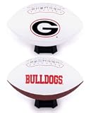 Georgia Bulldogs Full Size Embroidered Football - COLLEGE ATHLETICS Sports Merchandise
