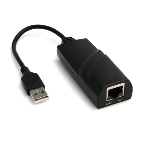 StarTech.com Compact Black USB 2.0 to Gigabit Ethernet NIC Network Adapter (USB21000S)