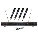 PYLE PDWM5500 4 Mic VHF Wireless Microphone System