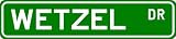 WETZEL Street Name Sign ~ Personalized Family Lastname Sign ~ Gameroom, Basement, Garage Sign