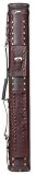 Cuetec 15-8270 Imported Leather Two Cue Case (Brown)