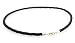 Black Braided Leather Choker with Sterling Silver Lobster Clasp - 4 mm