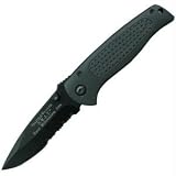 Smith & Wesson SW3001B Swat Baby Serrated Liner Lock Knife, Black