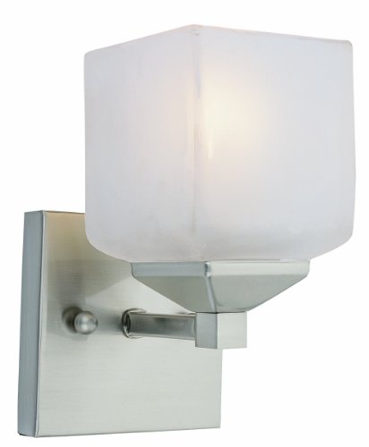 Design House 506477 Syrah 1-Light Wall Mount, 6.5-Inch by 4.25-Inch, Satin Nickel