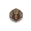Chessex Opaque 16mm Black and gold d12