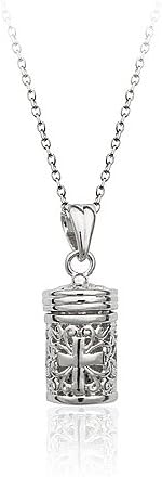 White gold plated perfume bottle necklace fashion jewelry for women girls