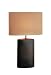 Lite Source LS-21024 Narvel Ceramic Table Lamp, Antique Bronze with Tan Fabric Shade