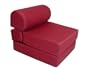 Adult Studio Chair Sleeper Poly/Cotton  Jr. Twin 28", Burgundy