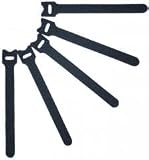 Velcro Cable Strap with Clip, 5.75 inch x 0.50 inch, (5 Pcs Per Bag)