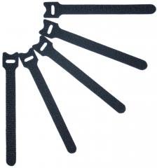 Velcro Cable Strap with Clip, 5.75 inch x 0.50 inch, (5 Pcs Per Bag)