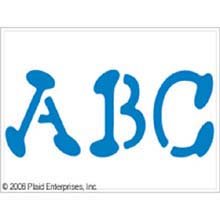 Plaid Letter Stencil Value Pack (4-Inch), 28868 Liquid Ink