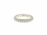Thick Three Row Eternity Ring in Platinum by Lucie Campbell