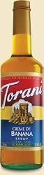 750 Milliliter Torani&reg; Cr&egrave;me of Banana Syrup (03-0073) Category: Drink Syrups