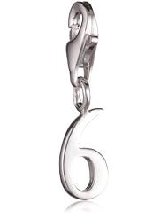 VINANI brand Germany 925 Sterling Silver Charm Pendant Number 6 shiny Digit HZSH