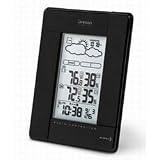 Oregon Scientific BAR-388HGA-BLACK Wireless Weather Station with Humidity Display and Atomic Clock