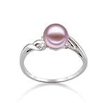 PearlsOnly Andrea Lavender 6-7mm AAAA Freshwater 14K white gold Pearl Ring Ring-Size-6