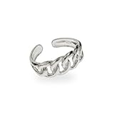 Eve's Addiction Sterling Silver Chain Link Toe Ring