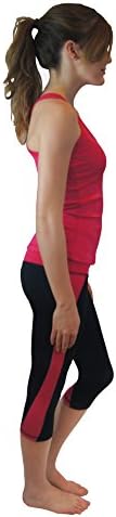 W Sport® Women's Athletic Racer Back Tank Top &amp; Skinny Yoga Capri Leggings Set, Tangerine, XL