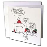 Rich Diesslins Cartoon Days of Christmas TCDC - Sean Boley Cartoon about Santa and Video Games for Christmas - Greeting Cards-6 Greeting Cards with envelopes