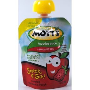 Motts Applesauce Snack & Go Pouch Strawberry (3.2 Oz; 14 Pack)