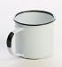 Package of 6- Small Retro Look Enamelware Mugs for Primitive Home Decor