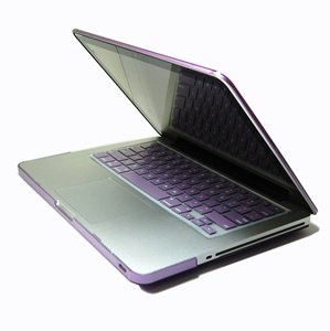 Cosmos Metallic Purple hard case cover + Purple Metallic Keyboard cover for Macbook aluminum PRO 13.3