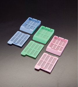 Swingsette Tissue Processing/Embedding Cassettes, Base & Lid, Seperated, Green - 1000/Case