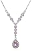 14k Pear-Cut Pink-Sapphire and Diamond Y Necklace (1/6 cttw, G-I Color, I2-I3 Clarity)