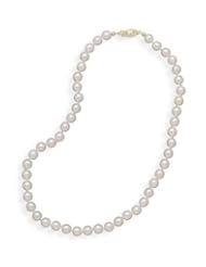 Genuine Elegante Necklace. 30" 6.5-7mm Grade A Cultured Akoya Pearl Necklace. 100% Satisfaction Guaranteed.