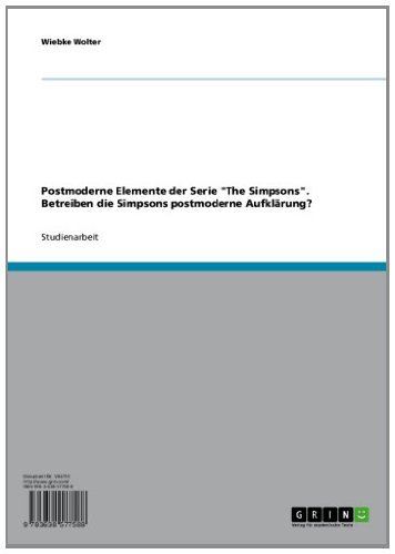 Postmoderne Elemente der Serie 