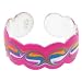 Sterling Silver 925 PINK Hand Painted PRISMATIC Toe Ring