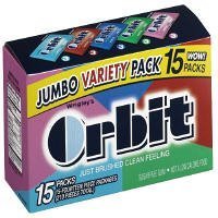 Orbit Sugarfree Gum Variety Pack - 15 packs