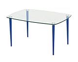 ガラスローテーブル LT-G6045 ブルー
