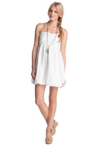 edc by ESPRIT Damen Kleid (knielang), 042CC1E015, Gr. 32 (XXS), Wei&szlig; (drummers white 114) Preisvergleich