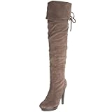 Steve Madden Women's Xenonn Over-The-Knee Boot,Grey Suede,6.5 M US