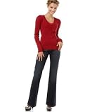 DKNY Jeans - DKNY Jeans Petite Ribbed Pointelle Sweater & Soho Jean