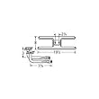MCM 11002-73902 Stainless Steel H Twin, Centered, 2.25 Inch Offset Burner