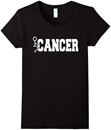 Women's F*ck Cancer - Cancer Sucks Humor T-Shirt Large Black