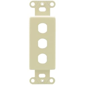 Oem Systems Company IWM-3P-A Decorator Style 3 Connector Plate (Almond)