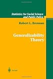 Generalizability Theory (Statistics for Social and Behavioral Sciences)