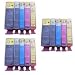 Chipped - 3 Sets - 3x PGI-5BK Black, 3x CLI-8BK Black, 3x CLI-8C Cyan, 3x CLI-8M Magenta, 3x CLI-8Y Yellow - Compatible Ink Cartridges with chip for Canon Pixma iP5200 / iP 5200 Printer by GFS