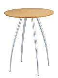 Adesso 28 In. Cafe Table with Natural & Steel Finish